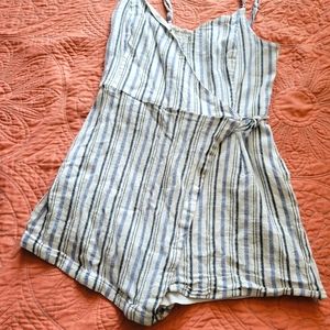 Hollister blue stripped Romper NEW